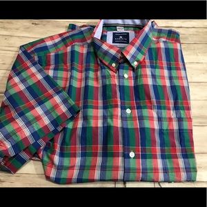 Men NEW Babista Short Sleeve Plaid Shirt 3XL n20